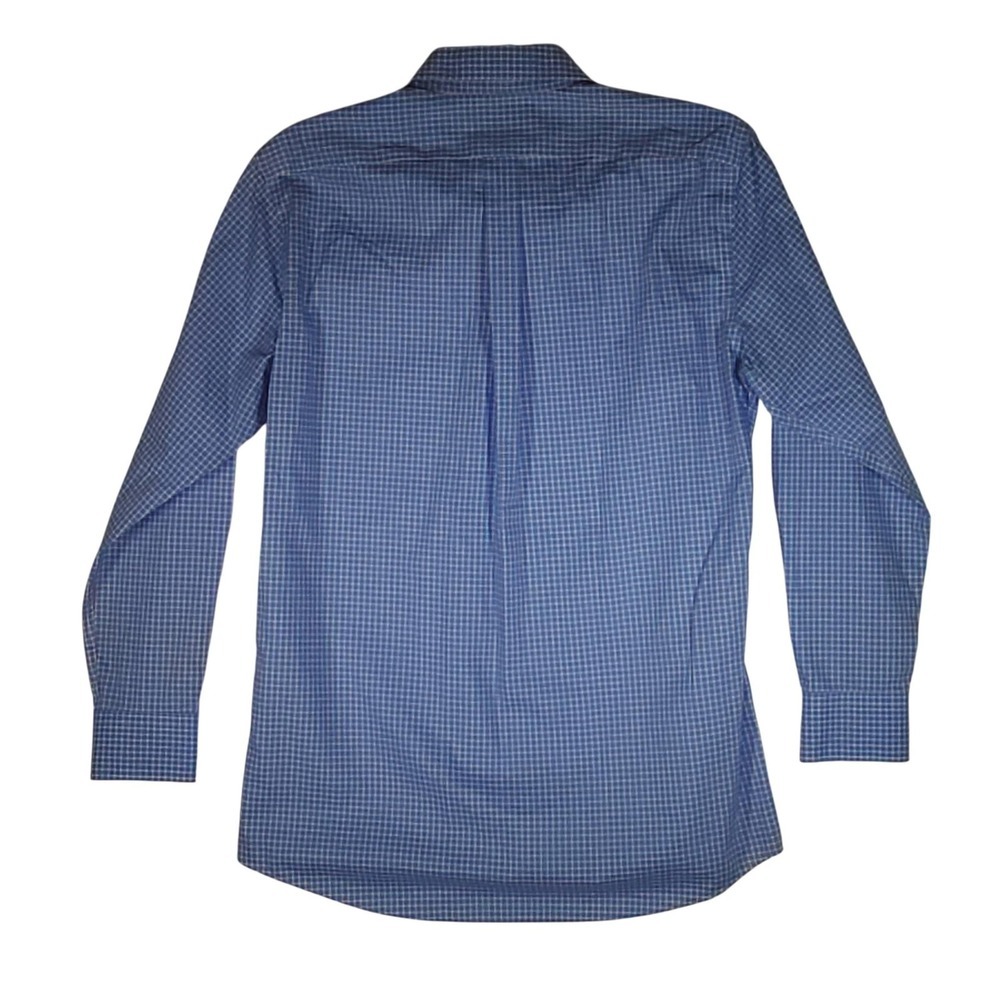 Lauren Ralph Lauren Blue Gingham Dress Shirt Mens 15.5 32/33 Slim Fit Non Iron - Picture 4 of 5
